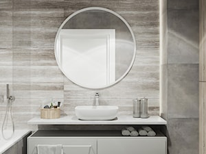 Mieszkanie w Krakowie - Mała bez okna z lustrem łazienka, styl nowoczesny - zdjęcie od LINEUP STUDIO