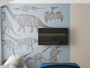 Neoklasyk Pod Krakowem - Średni beżowy szary niebieski pokój dziecka dla dziecka dla chłopca, styl nowoczesny - zdjęcie od LINEUP STUDIO