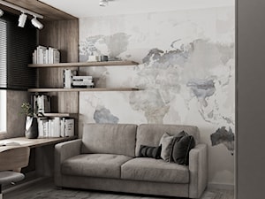 Mieszkanie w Warszawie - Średni biały szary pokój dziecka dla nastolatka dla chłopca, styl nowoczesny - zdjęcie od LINEUP STUDIO