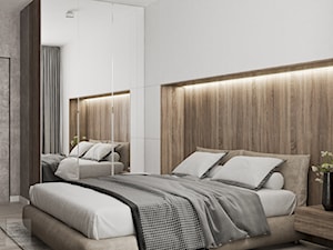 Mieszkanie w Warszawie - Średnia biała sypialnia, styl nowoczesny - zdjęcie od LINEUP STUDIO