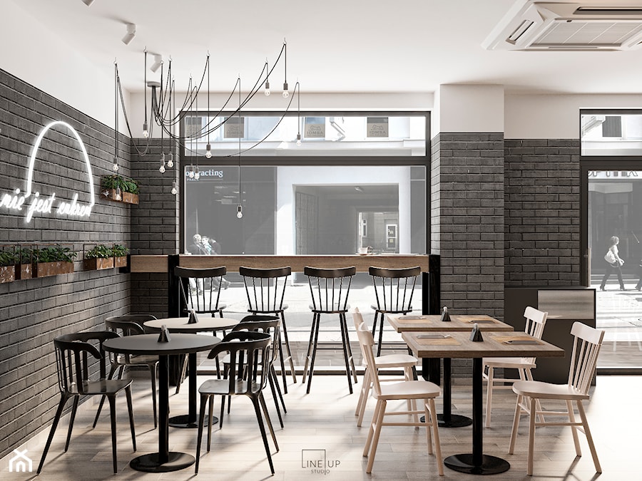 Adaptacja kawiarni w centrum Krakowa - Wnętrza publiczne, styl industrialny - zdjęcie od LINEUP STUDIO