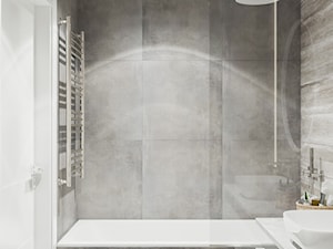 Mieszkanie w Krakowie - Mała bez okna z punktowym oświetleniem łazienka, styl nowoczesny - zdjęcie od LINEUP STUDIO