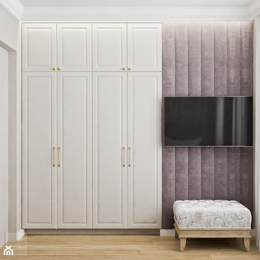 Neoklasyk Pod Krakowem - Mała biała sypialnia, styl tradycyjny - zdjęcie od LINEUP STUDIO