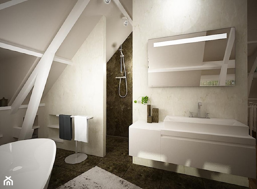 Łazienka w stylu eklektycznym - zdjęcie od Inside Projekty Wnętrz. Małgorzata Więch