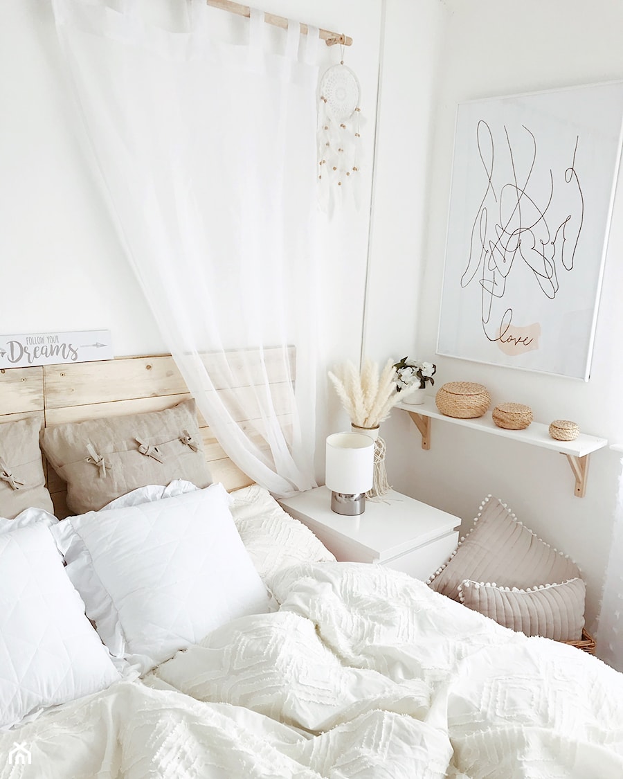 Sypialnia jasna w stylu skandynawskim - zdjęcie od magda_homeuk