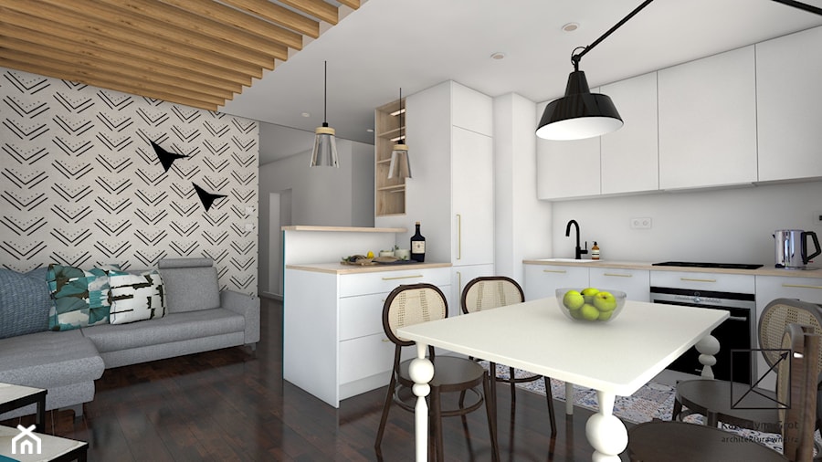 Arrow - mieszkanie w Warszawie - Kuchnia, styl nowoczesny - zdjęcie od Katarzyna Grot Architektura Wnętrz
