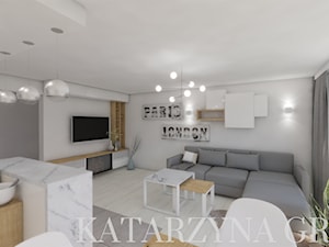 Skandynawski Glamour w Lublinie - Salon, styl skandynawski - zdjęcie od Katarzyna Grot Architektura Wnętrz