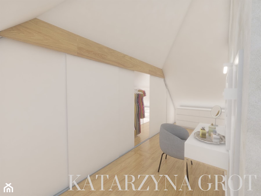 Elegancka Rezydencja pod Grójcem - Garderoba, styl glamour - zdjęcie od Katarzyna Grot Architektura Wnętrz