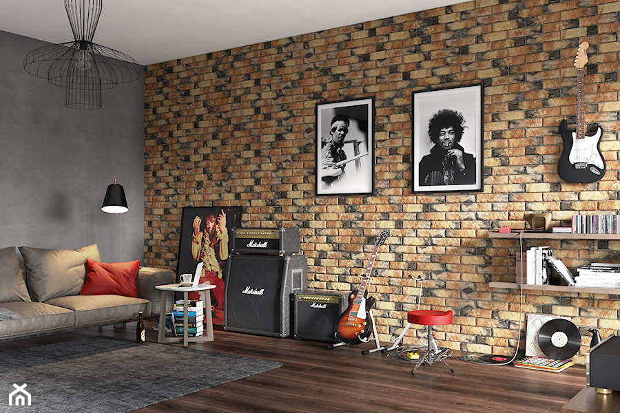 Sol Brick - Salon, styl vintage - zdjęcie od Simple Art Form