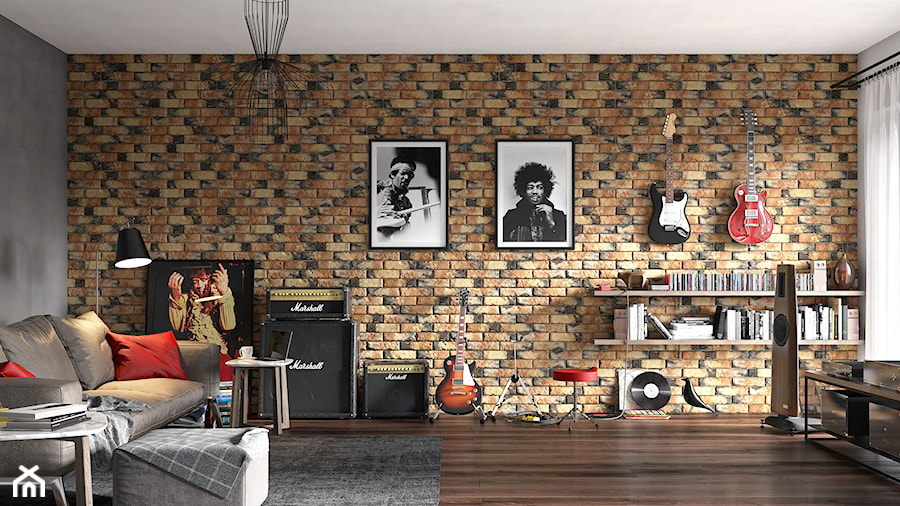 Sol Brick - Salon, styl vintage - zdjęcie od Simple Art Form