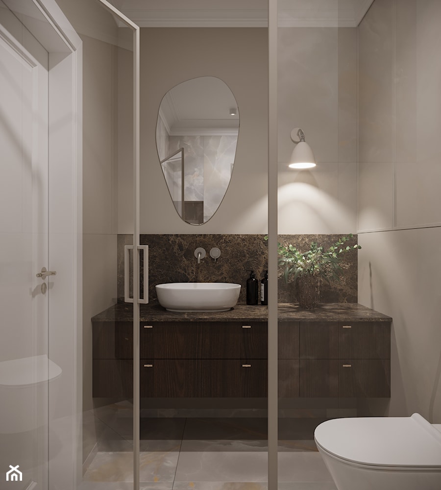 Popiełuszki - Mała łazienka, styl vintage - zdjęcie od Studio Salve Wnętrza
