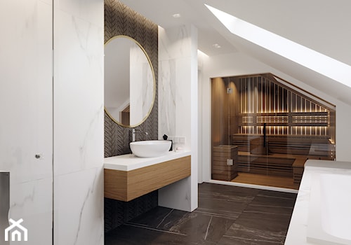 łazienka z sauną - zdjęcie od Motyw Design