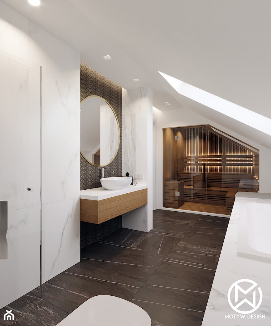 łazienka z sauną - zdjęcie od Motyw Design - Homebook