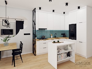Projekt domu w Falentach Nowych - Kuchnia, styl skandynawski - zdjęcie od SAMLOOK DESIGN STUDIO