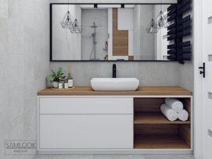 Projekt mieszkania w stylu nowoczesnym. - Łazienka, styl nowoczesny - zdjęcie od SAMLOOK DESIGN STUDIO