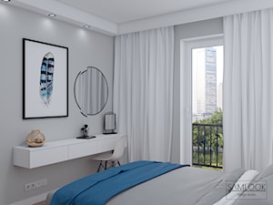Projekt mieszkania w stylu nowoczesnym. - Sypialnia, styl nowoczesny - zdjęcie od SAMLOOK DESIGN STUDIO