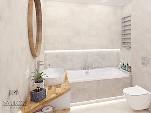 Projekt łazienek w Wieliszewie - Łazienka, styl nowoczesny - zdjęcie od SAMLOOK DESIGN STUDIO