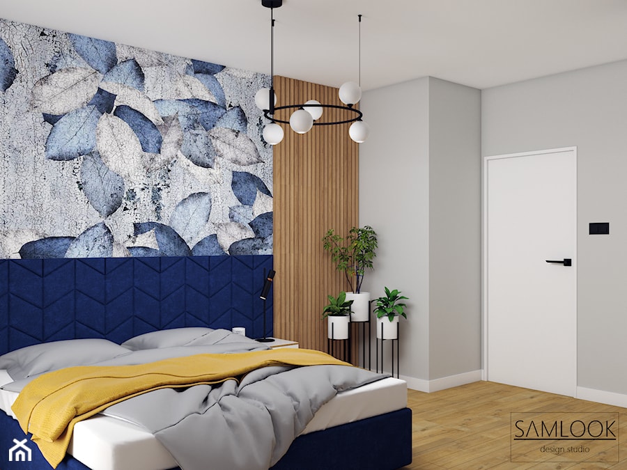 Mieszkanie w Warszawie - projekt w stylu nowoczesnym - Sypialnia, styl nowoczesny - zdjęcie od SAMLOOK DESIGN STUDIO
