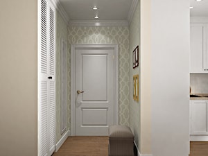 Elbląg - projekt mieszkania w stylu klasycznym - Mały szary hol / przedpokój, styl tradycyjny - zdjęcie od ABD Projects