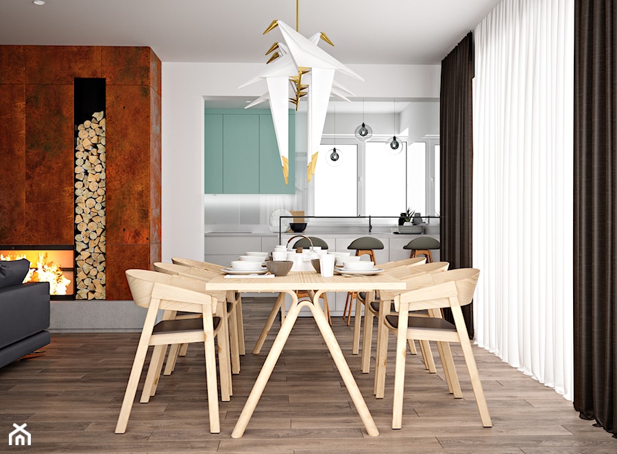 Braniewo - dom jednorodzinny w stylu minimalistycznym - Jadalnia, styl nowoczesny - zdjęcie od ABD Projects