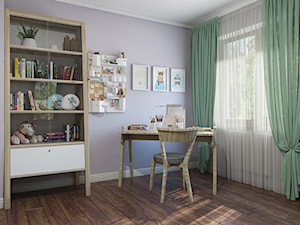 Sztum - projekt domu jednorodzinnego w stylu klasycznym - Średni fioletowy pokój dziecka dla dziecka, styl nowoczesny - zdjęcie od ABD Projects