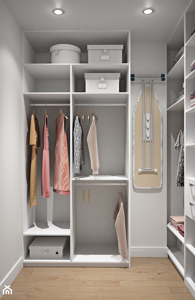 Elbląg - projekt mieszkania w stylu klasycznym - Średnia garderoba, styl minimalistyczny - zdjęcie od ABD Projects - Homebook