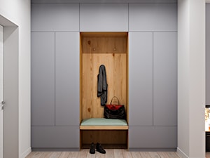 Braniewo - dom jednorodzinny w stylu minimalistycznym - Średni z wieszakiem biały hol / przedpokój, styl nowoczesny - zdjęcie od ABD Projects
