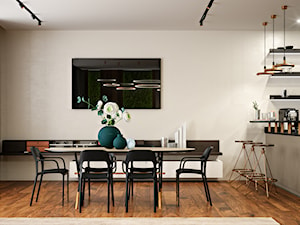 Elbląg - 2-poziomowe mieszkanie w stylu minimalistycznym - Jadalnia, styl minimalistyczny - zdjęcie od ABD Projects
