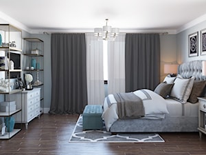 Sztum - projekt domu jednorodzinnego w stylu klasycznym - Średnia szara sypialnia, styl tradycyjny - zdjęcie od ABD Projects