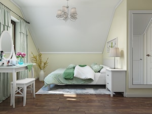 Sztum - projekt domu jednorodzinnego w stylu klasycznym - Średni biały żółty pokój dziecka dla dziecka dla nastolatka dla dziewczynki, styl prowansalski - zdjęcie od ABD Projects