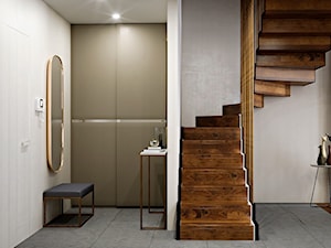 Elbląg - 2-poziomowe mieszkanie w stylu minimalistycznym - Schody, styl minimalistyczny - zdjęcie od ABD Projects