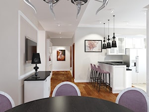 Kuchnia, jadalnia, salon glamur - Kuchnia, styl glamour - zdjęcie od OK form Projektowanie wnętrz