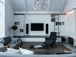 Nobifloor - Średni biały salon, styl minimalistyczny - zdjęcie od Dekorian Home - Salony z wyposażeniem wnętrz