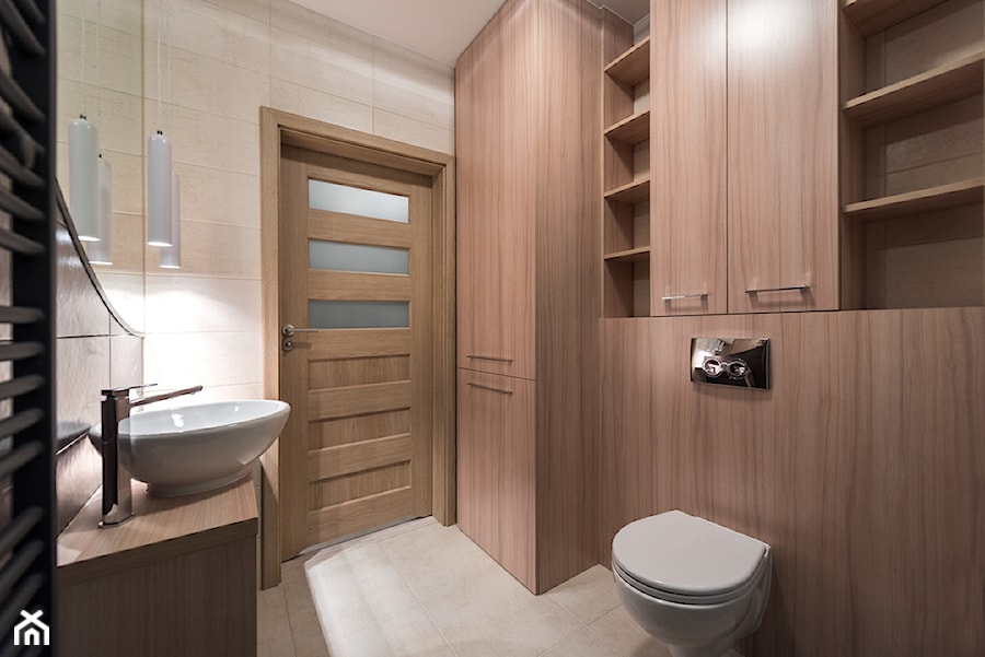 Wnętrze w styu eleganckiej nowoczesności - Mała łazienka - zdjęcie od Interiors Poland
