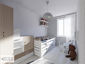 Wnętrze w styu eleganckiej nowoczesności - Średni beżowy biały pokój dziecka dla dziecka dla chłopca - zdjęcie od Interiors Poland