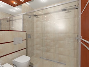 Nadmorski styl - Individual - Średnia bez okna z lustrem z punktowym oświetleniem łazienka - zdjęcie od Interiors Poland