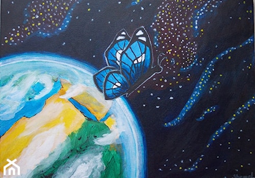 "Butterfly in space" (Motyl w kosmosie) - zdjęcie od monikashemel