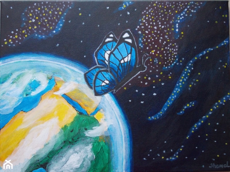 "Butterfly in space" (Motyl w kosmosie) - zdjęcie od monikashemel - Homebook