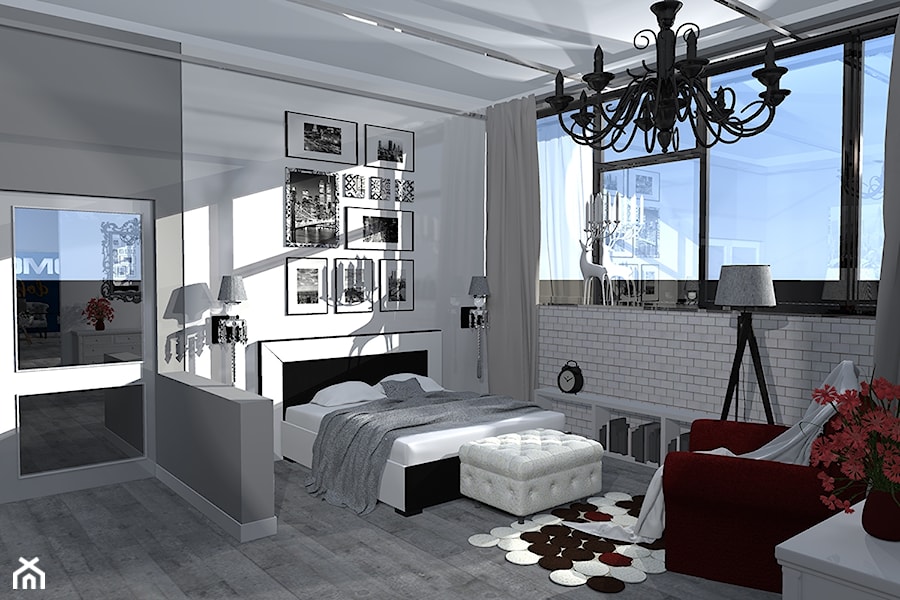 Showroom - aranżacja przestrzenie wystawienniczej: sypialnia glamour - zdjęcie od MalgoWy Projektuje, arch. Małgorzata Wyrzykowska