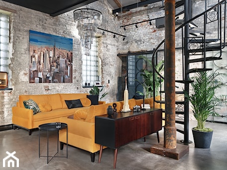 Aranżacje wnętrz - Salon: Mieszkanie w stylu loft od pracowni Sikora Wnętrza - AQForm. Przeglądaj, dodawaj i zapisuj najlepsze zdjęcia, pomysły i inspiracje designerskie. W bazie mamy już prawie milion fotografii!