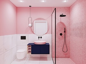 Pink Bathroom - zdjęcie od Pracownia Projektowa HybriDesign Adelina Czerbak