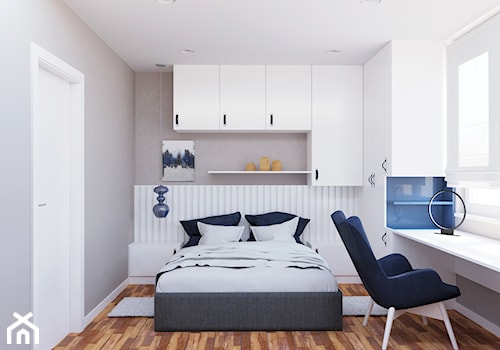 Navy Blue Bedroom - zdjęcie od Pracownia Projektowa HybriDesign Adelina Czerbak