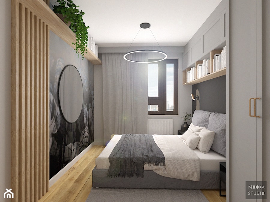 Mieszkanie na Woli - Sypialnia, styl skandynawski - zdjęcie od MOOKA Studio