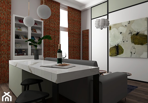 Mieszkanie w Warszawie - Mały szary salon, styl nowoczesny - zdjęcie od MOOKA Studio
