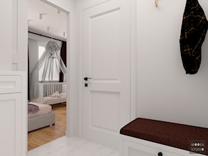 Przytulna sypialnia - Średni z wieszakiem biały hol / przedpokój, styl tradycyjny - zdjęcie od MOOKA Studio