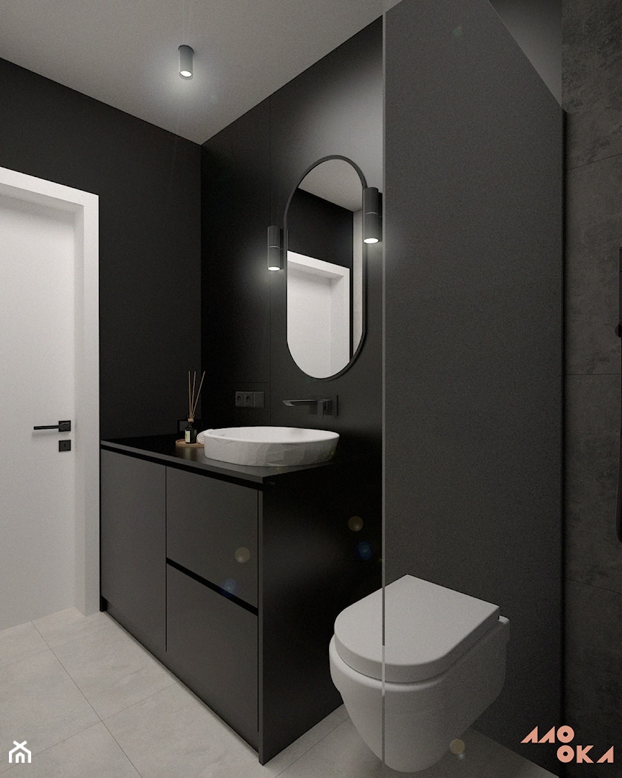 Łazienka w czerni - zdjęcie od MOOKA Studio