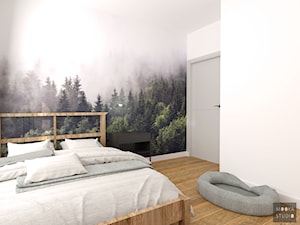 Wnętrze inspirowane naturą - Sypialnia, styl skandynawski - zdjęcie od MOOKA Studio