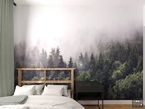 Wnętrze inspirowane naturą - Sypialnia, styl skandynawski - zdjęcie od MOOKA Studio