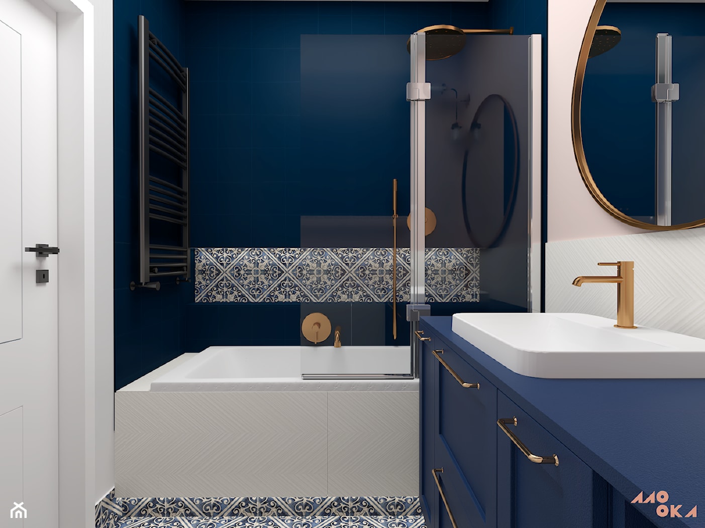 Eklektyczne Art Deco - łazienka - zdjęcie od MOOKA Studio - Homebook