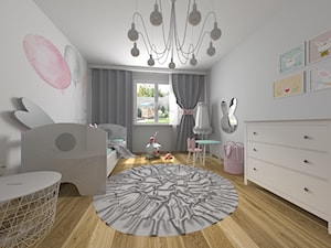 Średni biały pokój dziecka dla dziecka dla dziewczynki - zdjęcie od QL Home